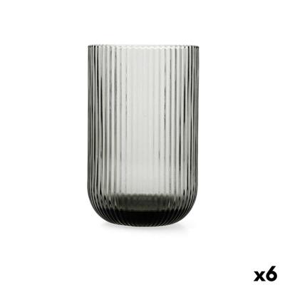 Glas Bidasoa Fosil Grijs Glas 460 ml (6 Stuks)