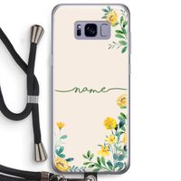 Gele bloemen: Samsung Galaxy S8 Plus Transparant Hoesje met koord