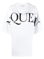 Alexander McQueen t-shirt oversize à logo imprimé - Blanc