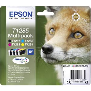 Epson Inktcartridge T1285 Origineel Combipack Zwart, Cyaan, Magenta, Geel C13T12854012