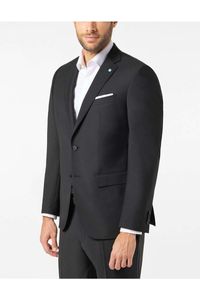 Pierre Cardin Grant Regular Fit Jas zwart, Melange