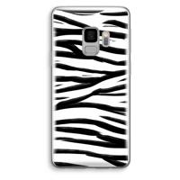 Zebra pattern: Samsung Galaxy S9 Transparant Hoesje - thumbnail