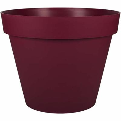 Bloempot Ecolux Donkerrood Ø 60 cm Plastic Cirkelvormig Modern