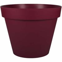 Bloempot Ecolux Donkerrood Ø 60 cm Plastic Cirkelvormig Modern