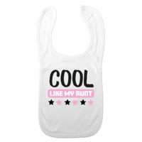 Baby slabbetje - roze - cool like my aunt - kraam cadeau - slab/morsdoek - tante