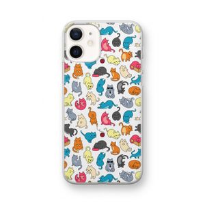 Kleurrijke katten: iPhone 12 mini Transparant Hoesje