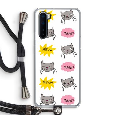 Meow: OnePlus Nord Transparant Hoesje met koord