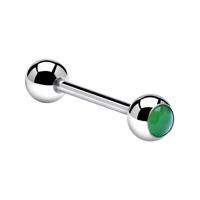 Barbell met Cat Eye Balls Chirurgisch Staal 316L Barbells - thumbnail