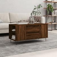 Salontafel 102x44,5x50 cm bewerkt hout bruin eikenkleur