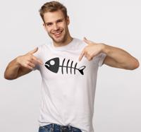 T-shirt vissen geraamte T-shirt vissen geraamte