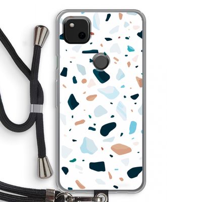 Terrazzo N°13: Pixel 4a Transparant Hoesje met koord