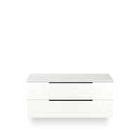 Seville Badmeubelset 120 cm - 2 laden Dsu - Wastafel Blad Wit Hoogglans Edge greep