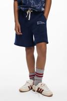 bermuda met geborduurd logo - BLUE - 5/6