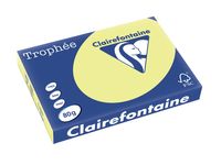 Clairefontaine Trophée Pastel, gekleurd papier, A3, 80 g, 500 vel, citroengeel - thumbnail