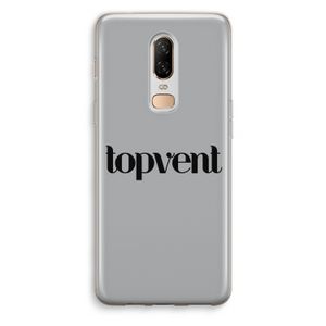 Topvent Grijs Zwart: OnePlus 6 Transparant Hoesje