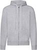 Fruit Of The Loom F401N Classic Hooded Sweat Jacket - Heather Grey - 5XL