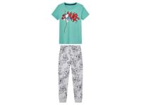 Kinderpyjama (groen/grijs, 122/128)