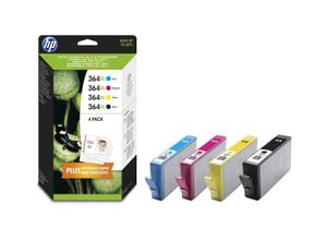 HP 364XL 4-pack High Yield Black/Cyan/Magenta/Yellow Original Ink Cartridges inktcartridge 4 stuk(s) Origineel Hoog (XL) rendement Zwart, Cyaan, Magenta, Geel