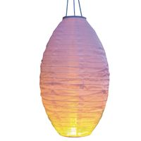 4x stuks solar buitenlampion / buitenlampionnen wit met realistisch vlameffect 30 x 50 cm - Lampionnen