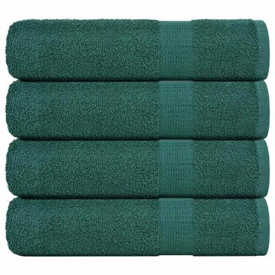 VidaXL Badhanddoeken 4 st 100x150 cm 360 g/m² 100% katoen groen