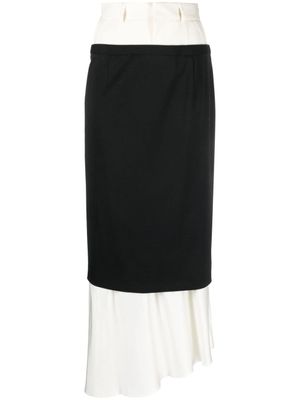 MM6 Maison Margiela jupe asymétrique - Noir