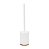 WC-/toiletborstel met houder rond wit polyresin/steen 40 cm - Toiletborstels - thumbnail