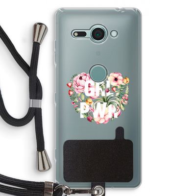 GRL PWR Flower: Sony Xperia XZ2 Compact Transparant Hoesje met koord