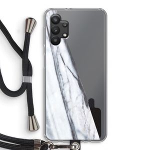 Gestreepte marmer: Samsung Galaxy A32 5G Transparant Hoesje met koord