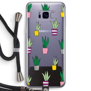 Sanseveria: Samsung Galaxy S8 Plus Transparant Hoesje met koord