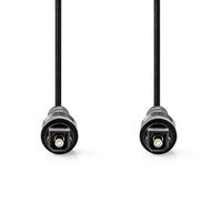 Nedis Optische Audiokabel | TosLink Male | TosLink Male | 5.00 m | Rond | PVC | Zwart | Label - CAGL25000BK50
