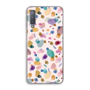 Terrazzo Memphis Pink: Samsung Galaxy A7 (2018) Transparant Hoesje