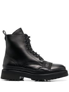 Roberto Cavalli bottines à patch logo - Noir