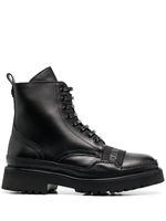 Roberto Cavalli bottines à patch logo - Noir