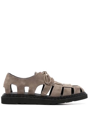 Officine Creative sandales Lyndon en daim - Gris