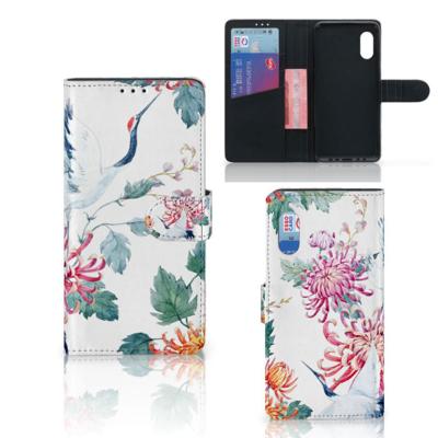 Samsung Xcover Pro | Telefoonhoesje | Met pasjeshouder | Bird Flowers