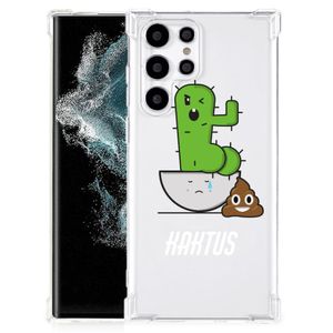 Samsung Galaxy S22 Ultra Stevig Bumper Hoesje Cactus Poo