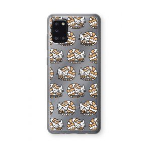 Slapende poes: Samsung Galaxy A31 Transparant Hoesje