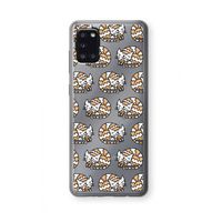 Slapende poes: Samsung Galaxy A31 Transparant Hoesje