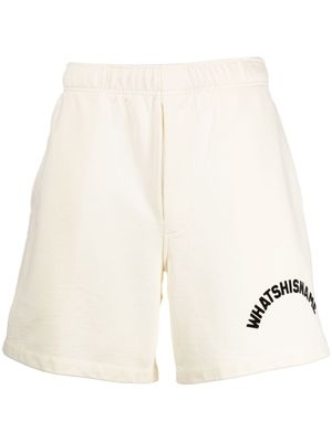 BODE short de sport en coton à logo imprimé - Tons neutres