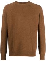 Jil Sander fine-knit wool-cashmere jumper - Marron - thumbnail