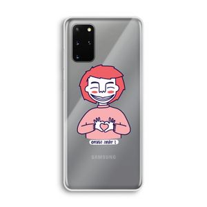 Hartje: Samsung Galaxy S20 Plus Transparant Hoesje