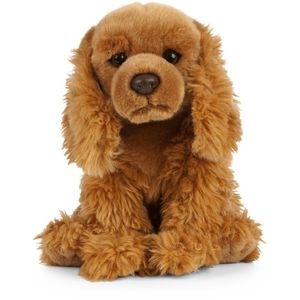 Pluche bruine Cocker Spaniel honden knuffel 20 cm speelgoed    -