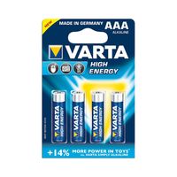 Varta High Energy AAA batterijen set van 4 - thumbnail