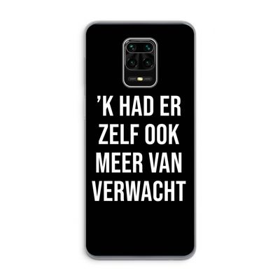 Meer verwacht - Zwart: Xiaomi Redmi Note 9 Pro Transparant Hoesje