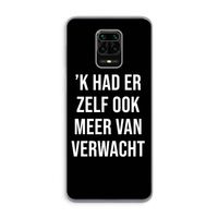 Meer verwacht - Zwart: Xiaomi Redmi Note 9 Pro Transparant Hoesje