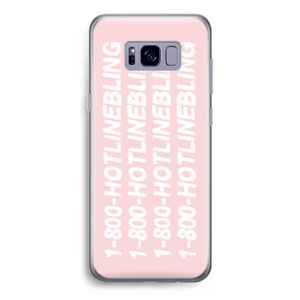 Hotline bling pink: Samsung Galaxy S8 Transparant Hoesje