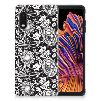 Samsung Xcover Pro | TPU Case | Black Flowers