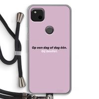 gij beslist: Pixel 4a Transparant Hoesje met koord