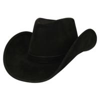 Boland Carnaval verkleed Cowboy hoed Nebraska - zwart - voor volwassenen - Western/explorer thema