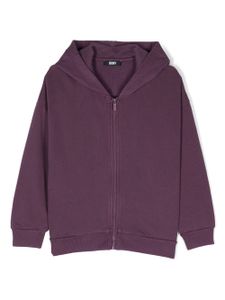 Dkny Kids cardigan à logo appliqué - Violet